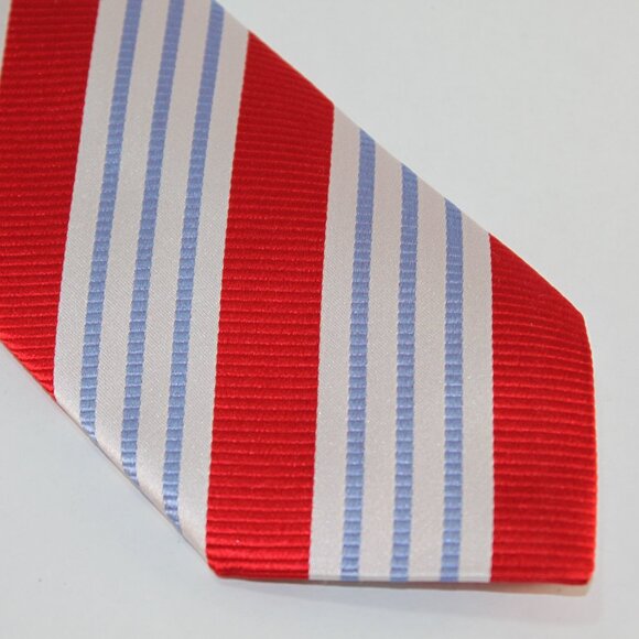 Extra Long Lanae Joy Silk Tie - Exclusive Private Label -  Red White Blue - Picture 1 of 4